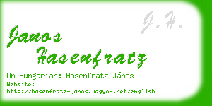 janos hasenfratz business card